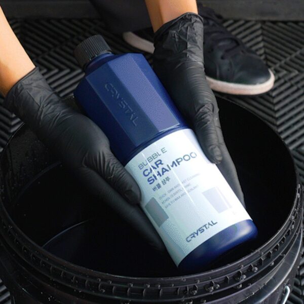 Premium Car Wash with Bullsone Crystal Bubble Shampoo 1L for Streak-Free Shine