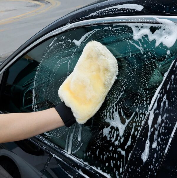 Wool Car Wash Mitt Luxury Car Wash Hand Gloves 1 Pcs