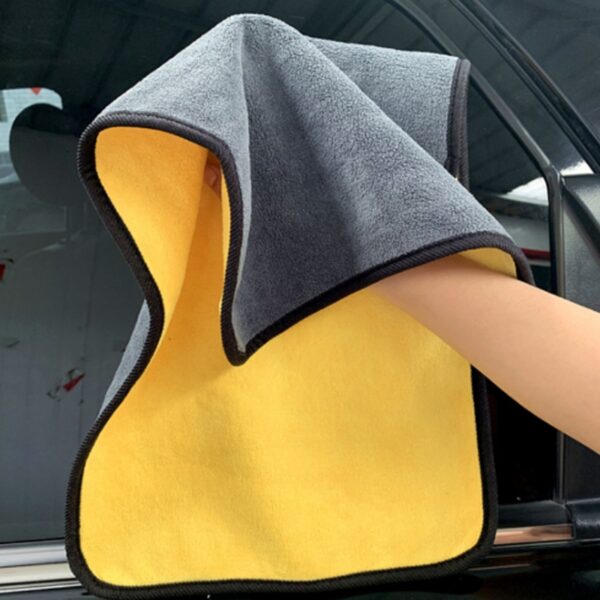 2 in 1 Car Washing Cloth 60*40 cm 500 gsm medium Size Micro Fiber Towel Double Layer