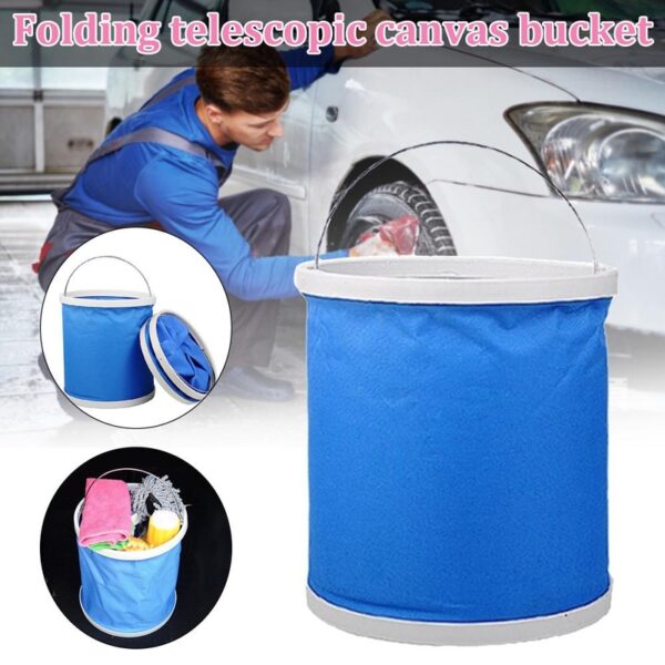 Foldable Car Washing Bucket 11L - Easy to Carry and Perfect for Car Cleaning