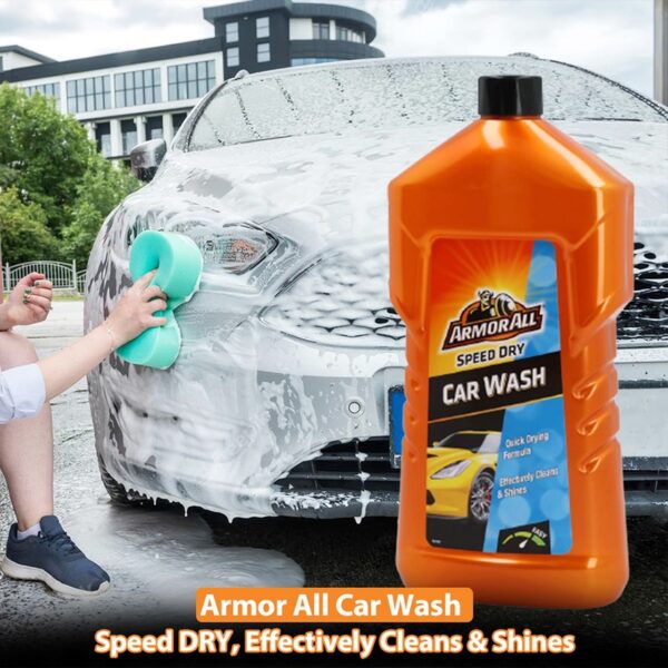 Armor All Car Wash Shampoo For Cleaner and Shine Made in USA Dry 1 Liter